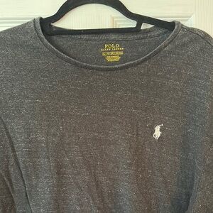 Polo by Ralph Lauren Charcoal Gray Long Sleeve Tee
